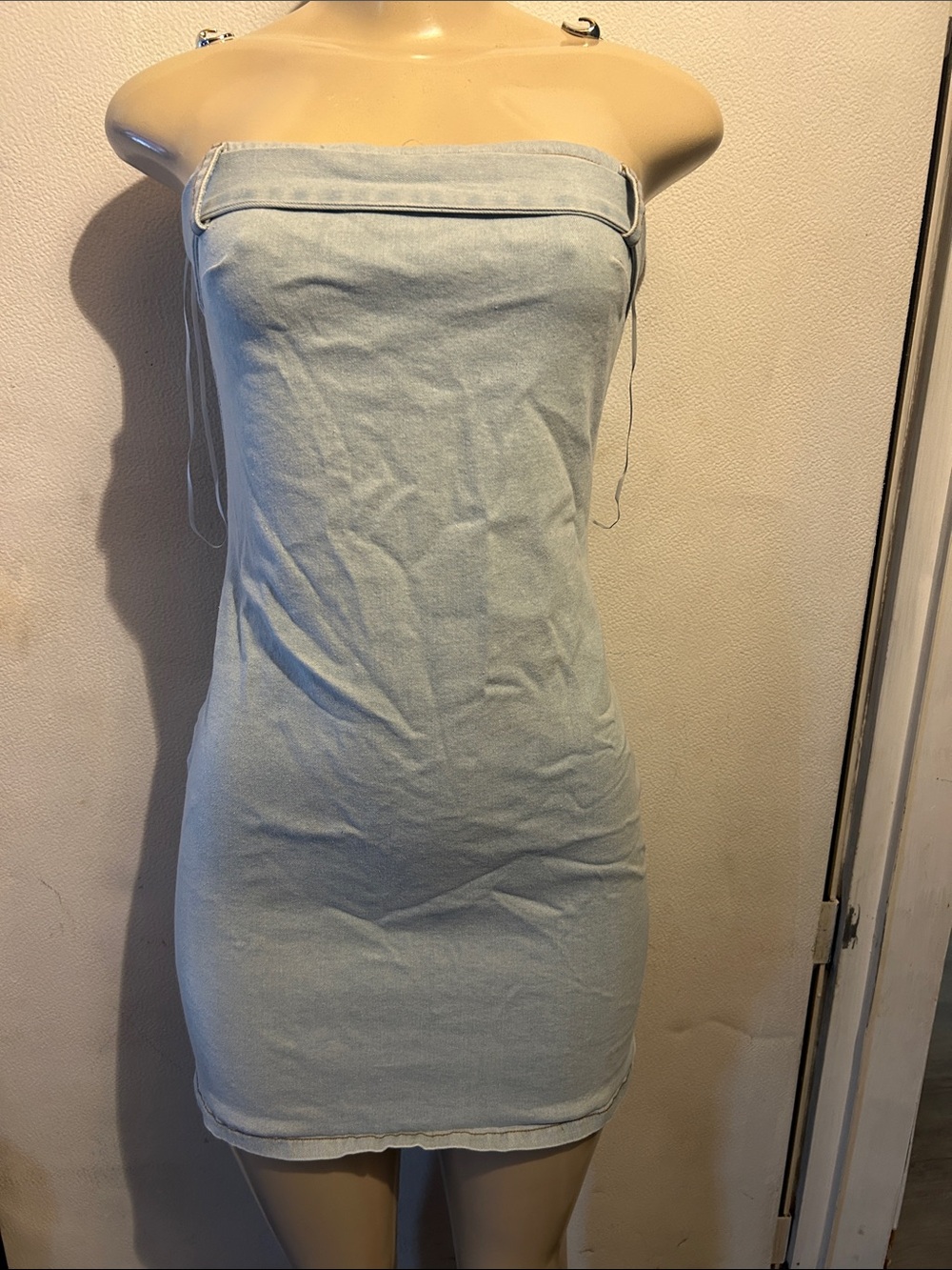 Strapless Light Blue Mini Dress - Figure-Flattering Tube Style